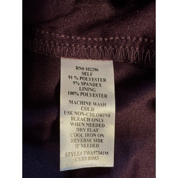 Connected Dress 14 Burgundy Wine Sheath Wedding Party Cruise Event Washable New - Picture 12 of 14